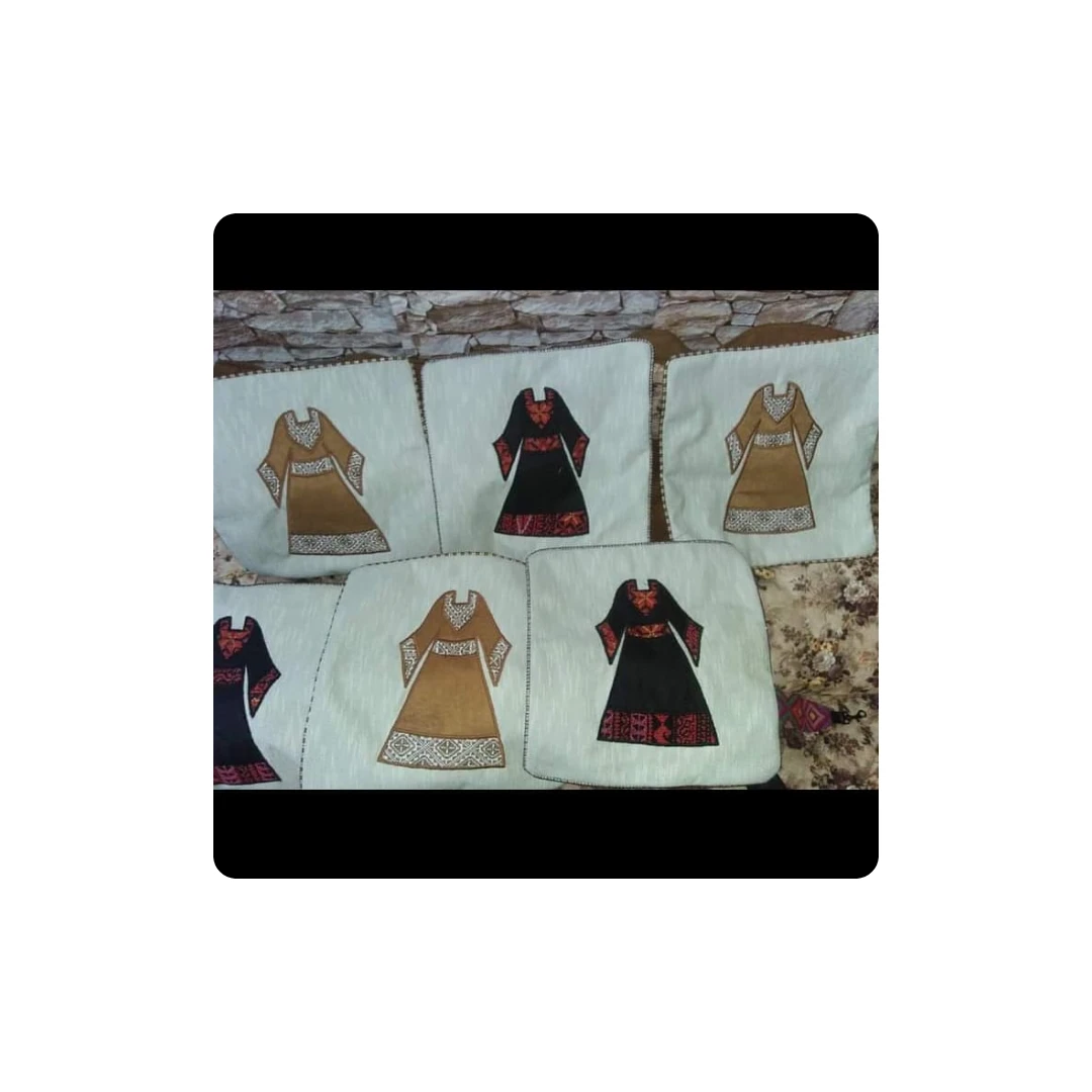 Embroidered cushions