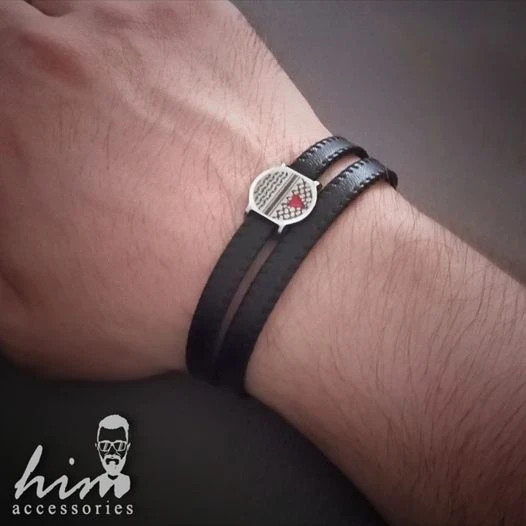 Men's leather bracelet