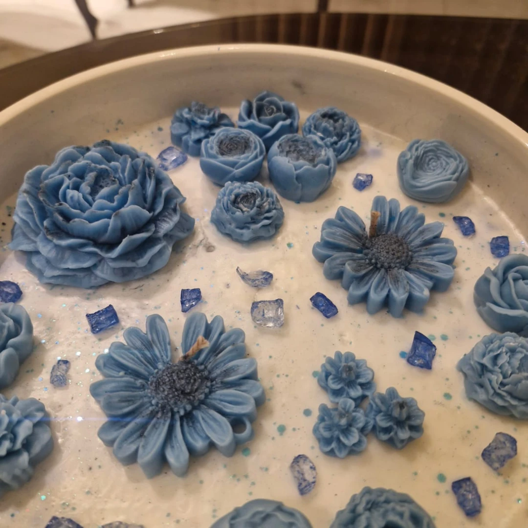 Concrete Plate with Candle