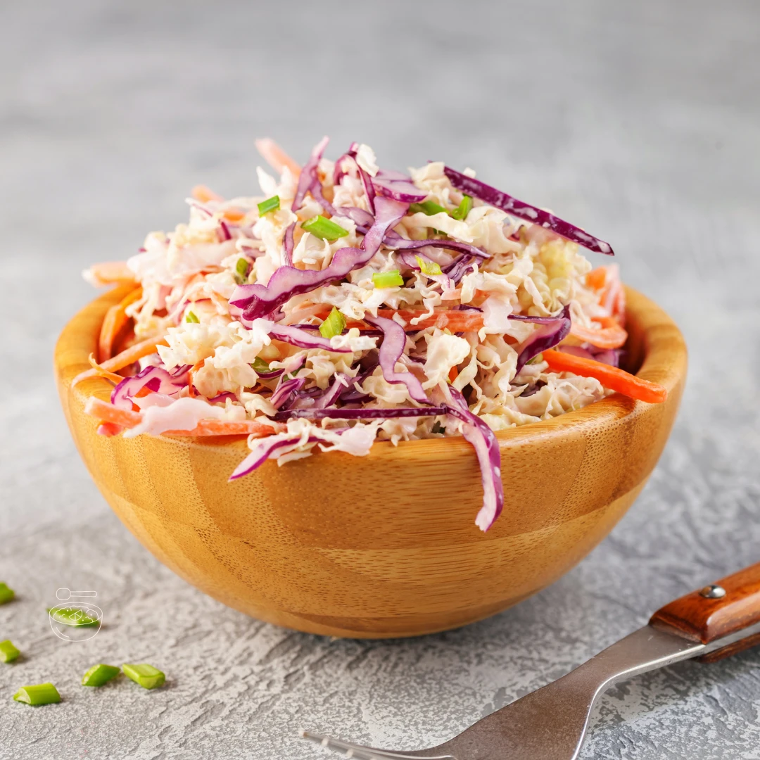 Enjoy a fresh coleslaw bowl