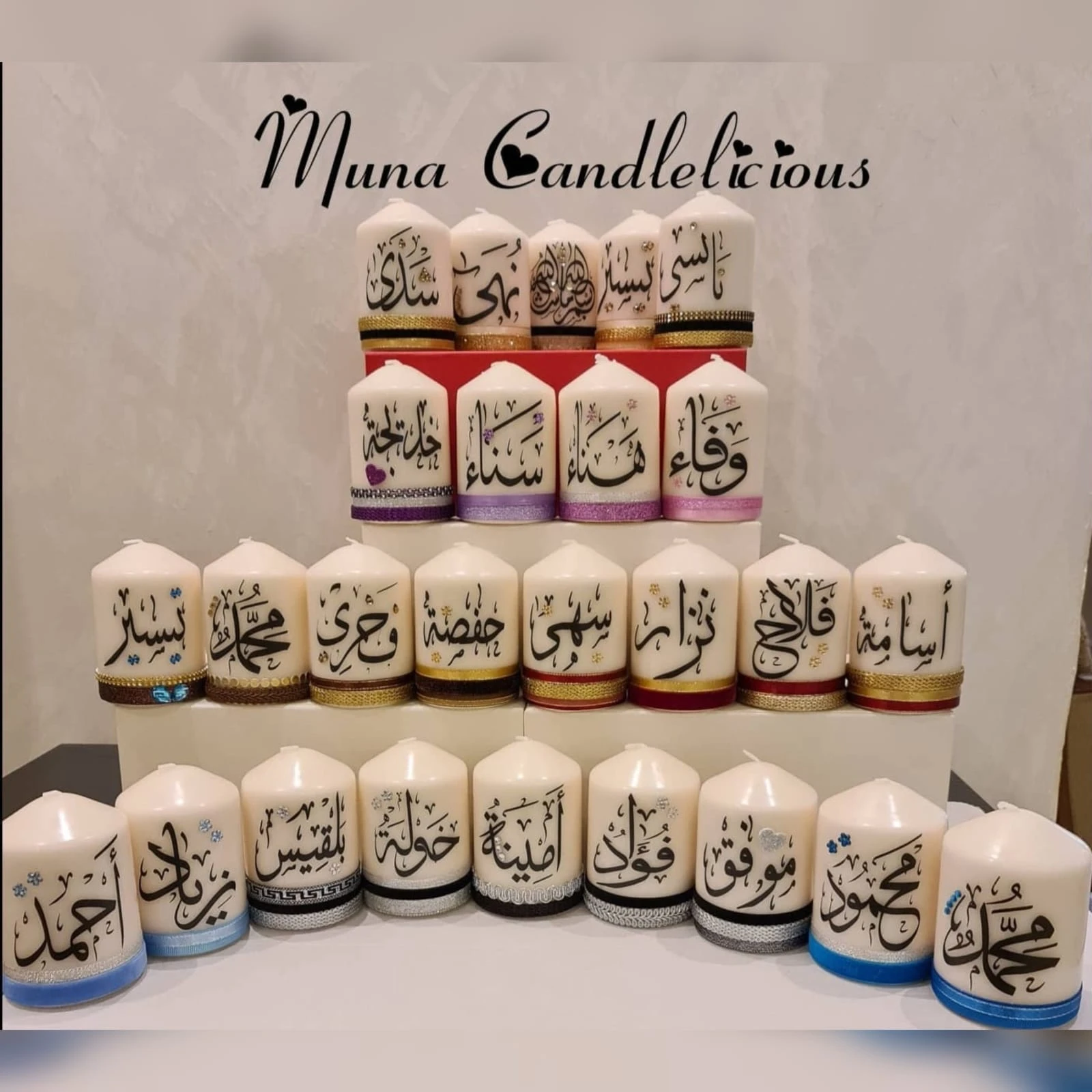 Personalized Name Candles – Medium Size – 10 cm Height × 6.5 cm Diameter – Minim