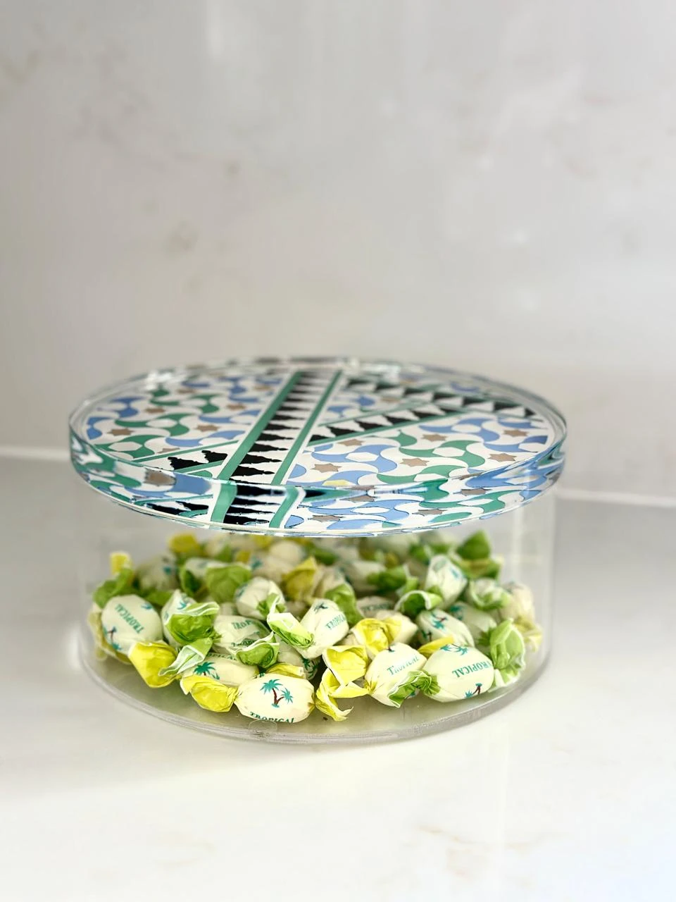 ALICATADO Round Box – Inspired by Andalusian Zellij Tiles (20x8 cm)