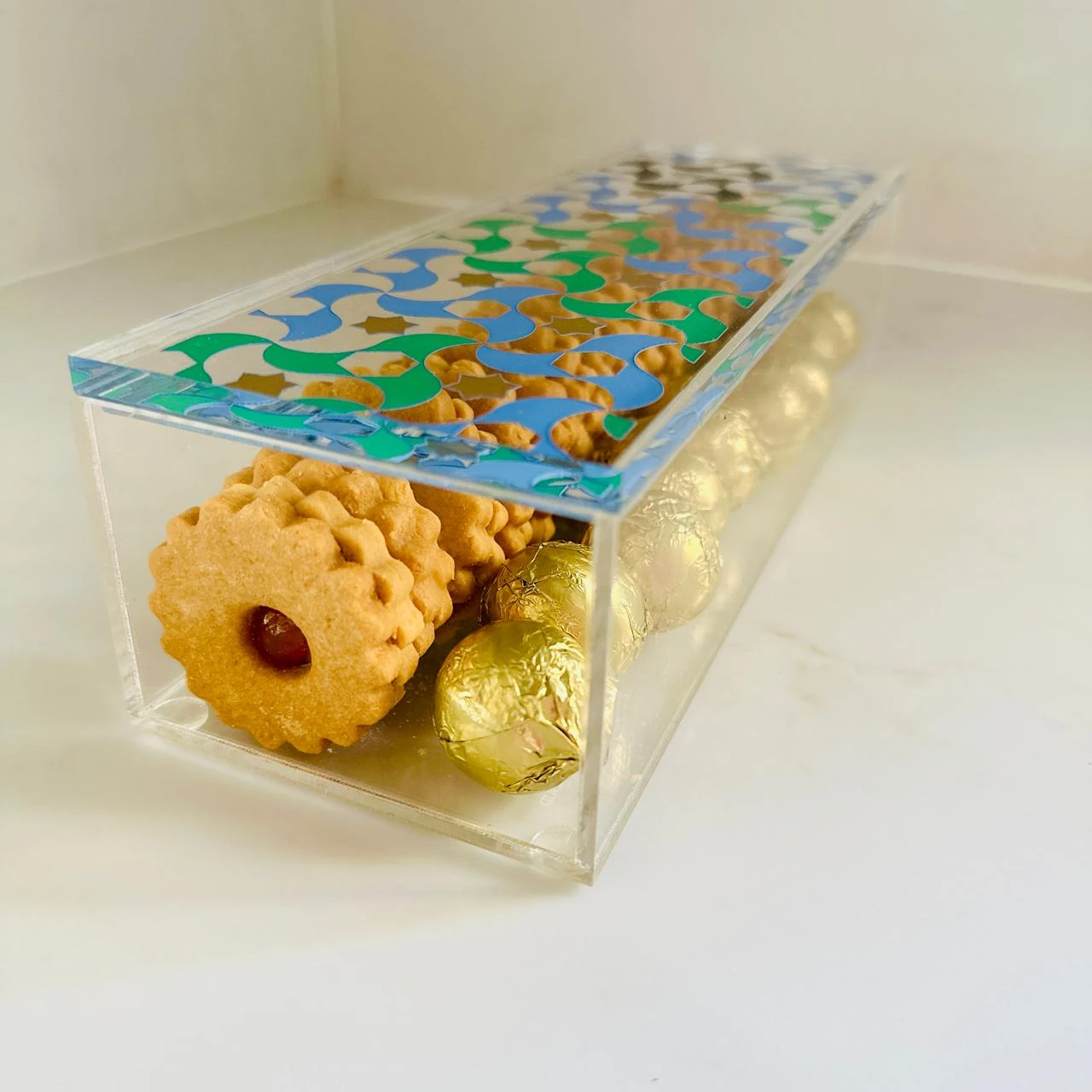 Alicatado Small Rectangular Plexi Box – 9x26 cm – Inspired by Andalusian Tile Pa