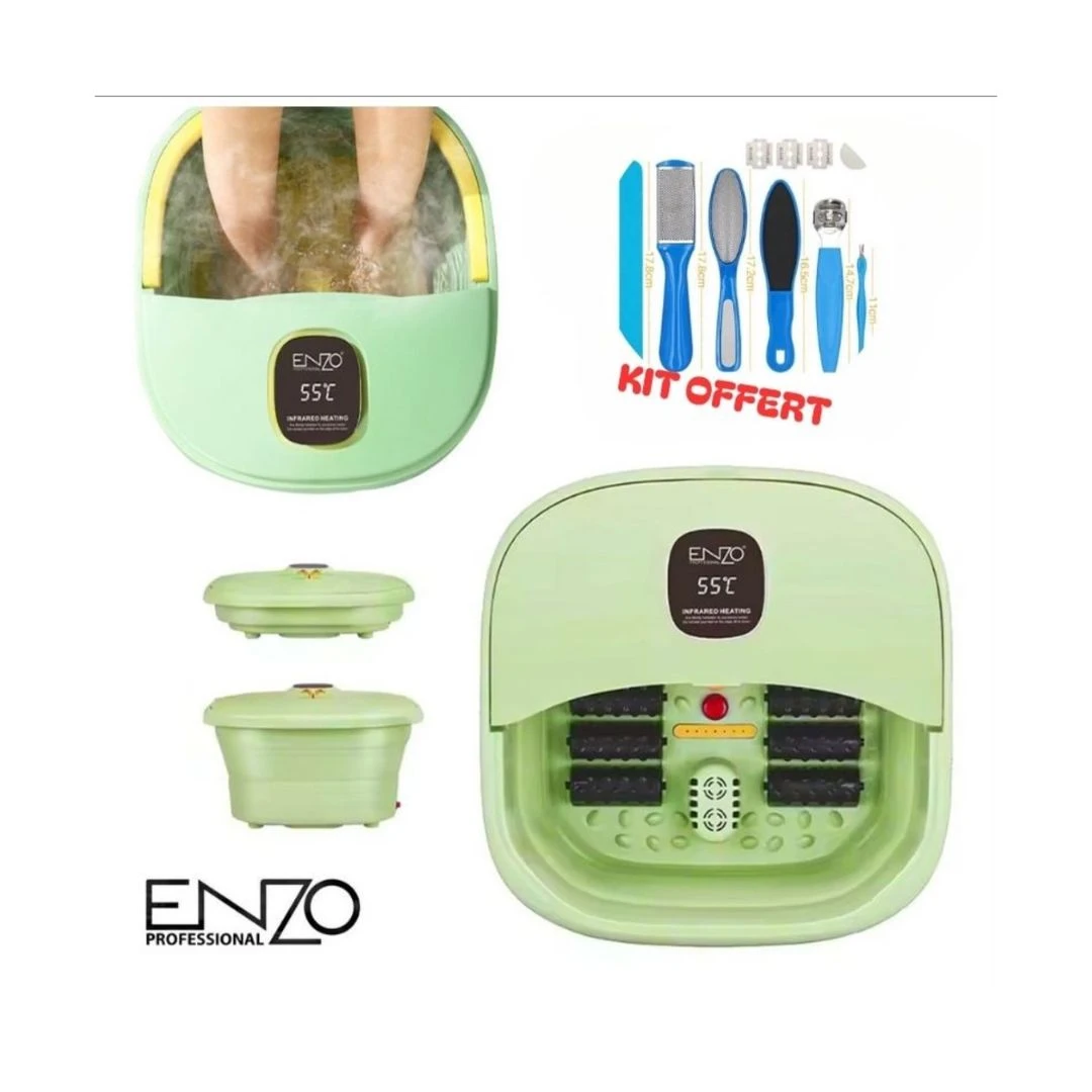 🦶 ENZO Heated Foot Spa & Massager – 6-in-1 Home Foot Care | Heat, Massage, Softe