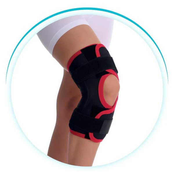 Hinged Knee Brace (Open Front) – Neoprene Support with Aluminum Joints for Contr