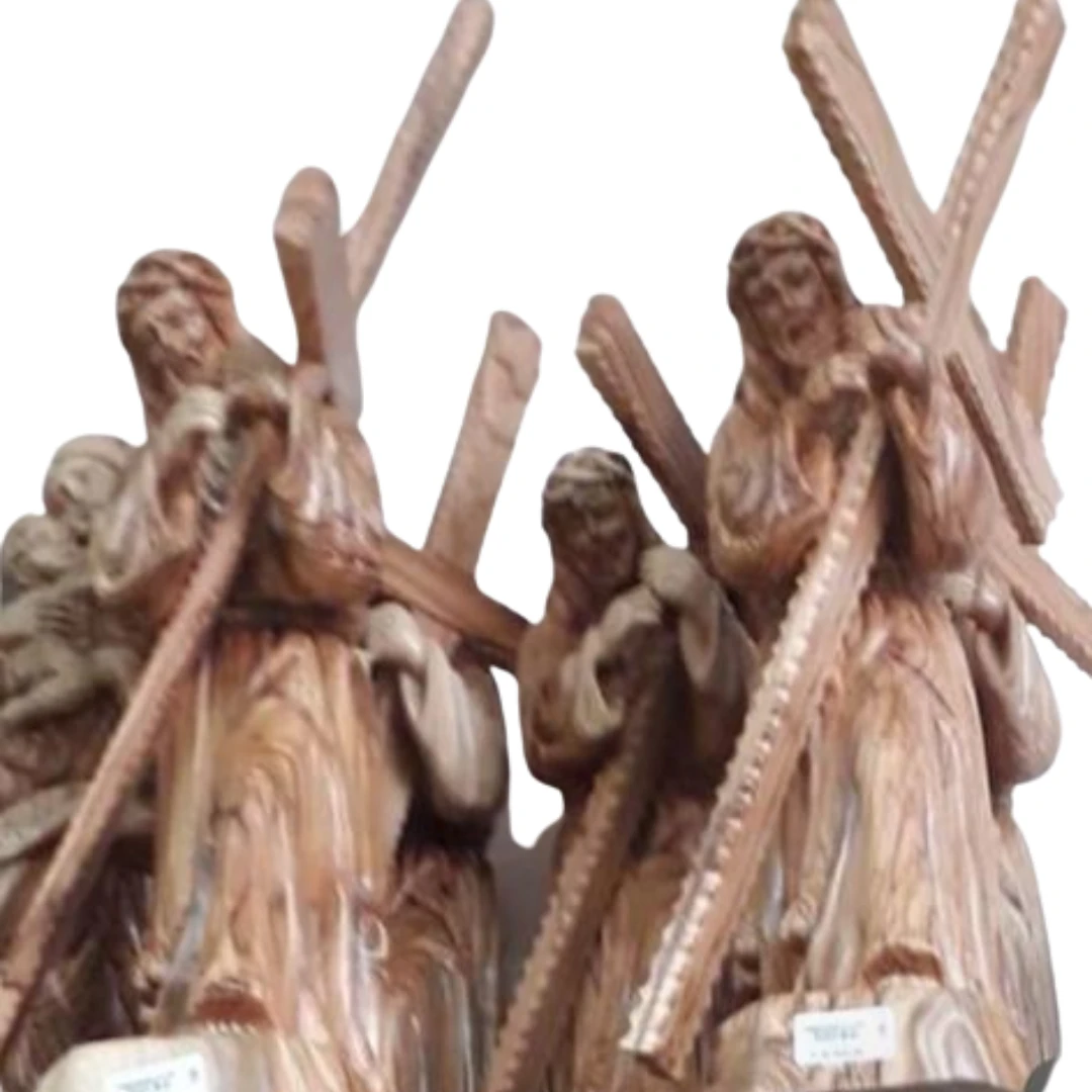 Olive Wood Cross Stand – Handmade in Bethlehem – Holy Land Display Holder