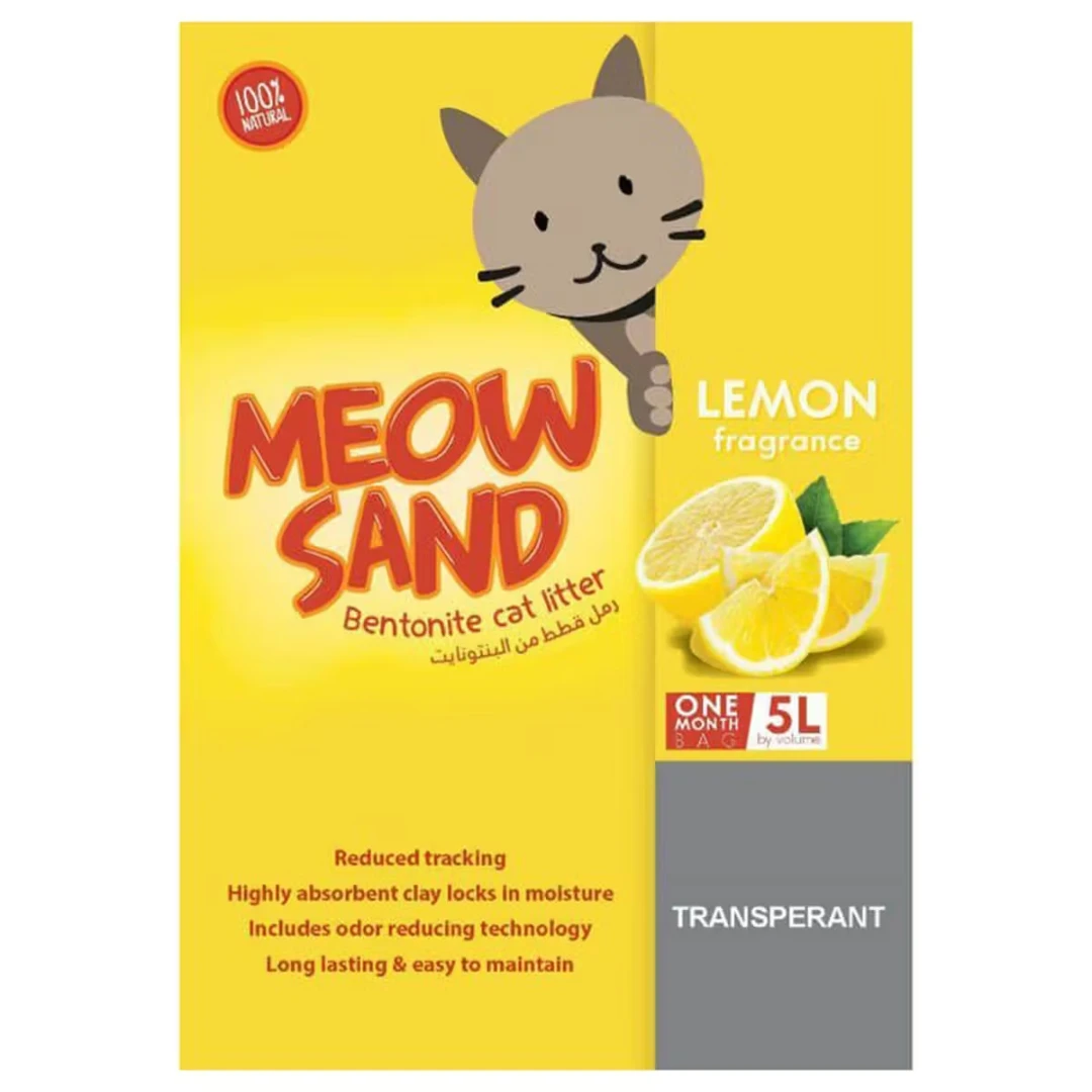 Meow Sand Cat Litter 5L Lemon Flavor