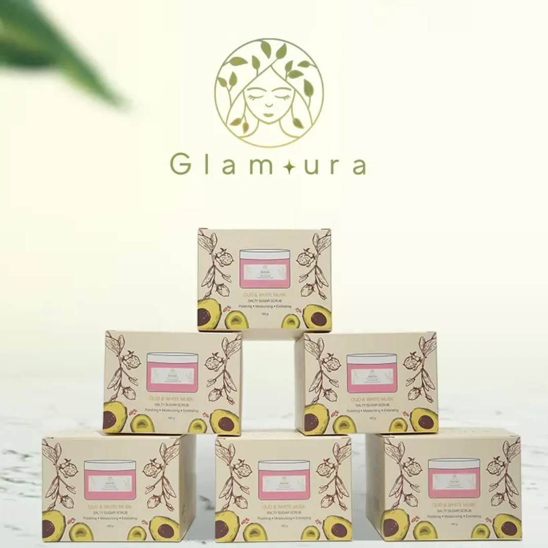 Bundle of 24 – Glamora Oud & Musk Scrub 450g – Luxurious Dead Sea Salt & Sugar B