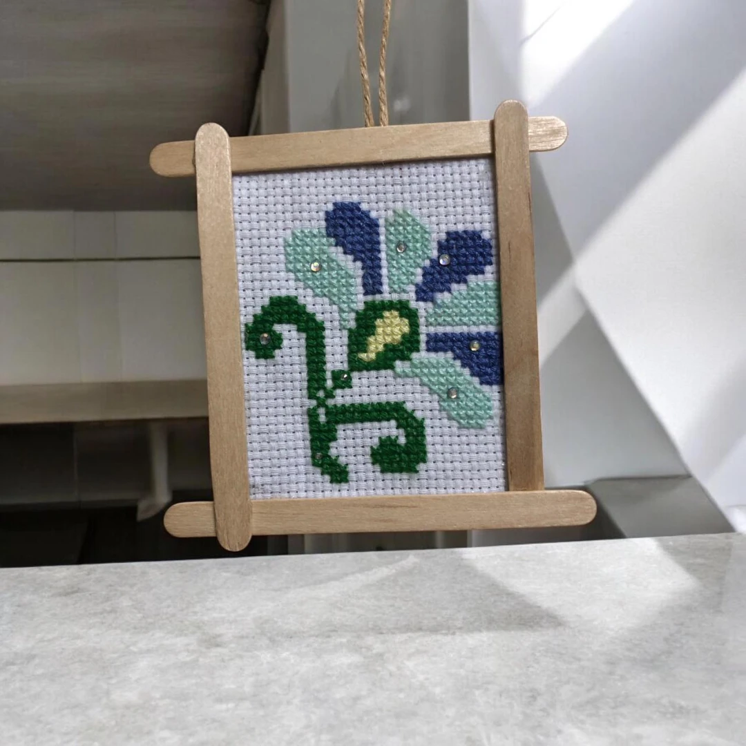 Handmade Rose Hanging Frame – Elegant Floral Wall Décor by Sage Handmade & Candl