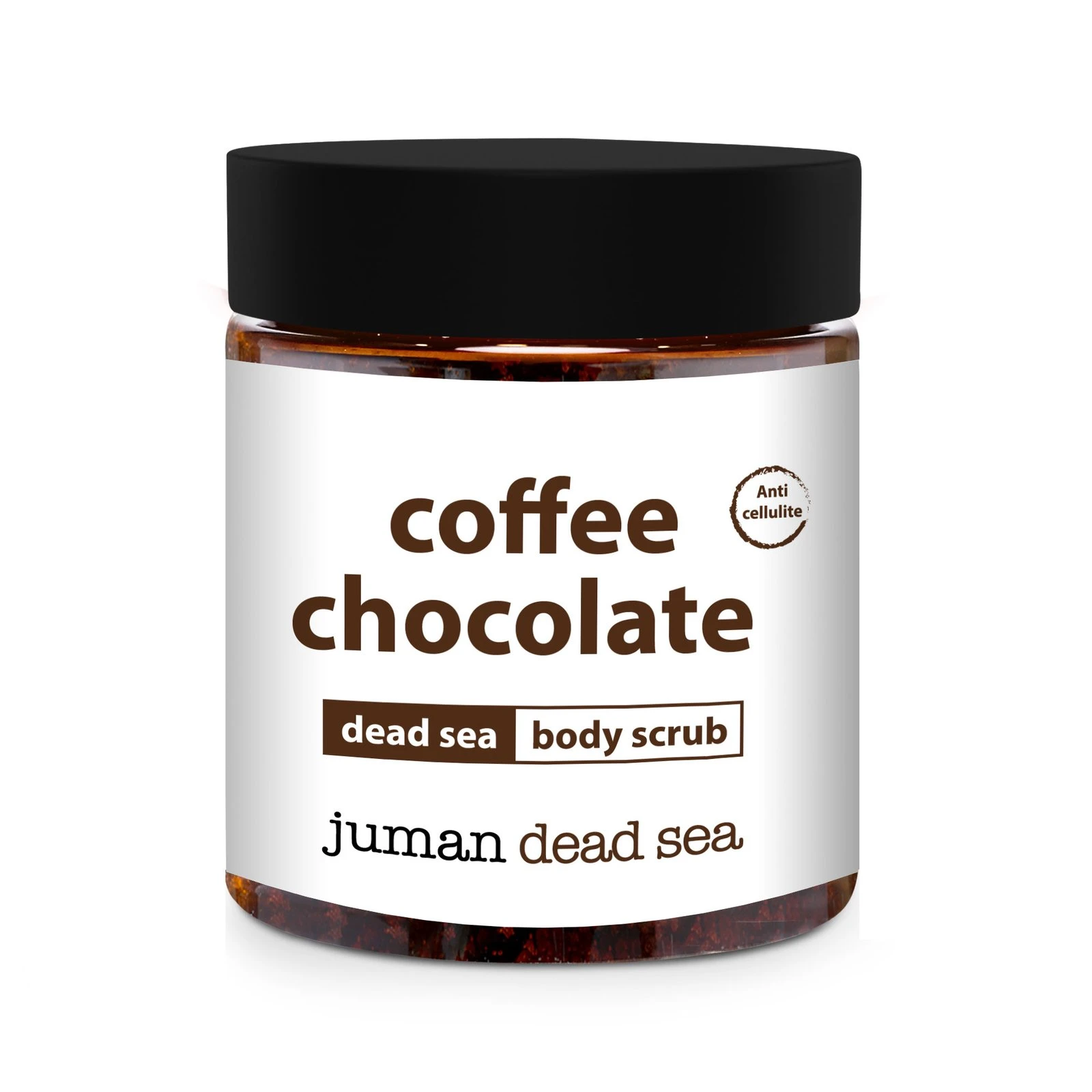 Natural Dead Sea Salt Body Scrub with Coffee & Chocolate – Anti-Cellulite – Exfo
