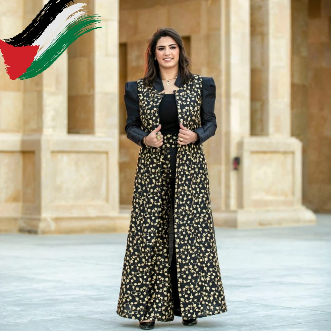 Tojan Luxury Caftan – Long Jacket & Pants Embroidered with Qasab on Silk Fabric