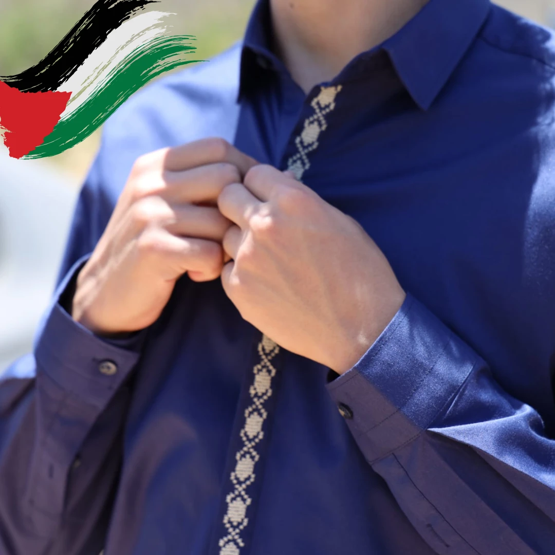 Men’s Formal Shirt with Hand Embroidery – Elegant & Professional for Work and Me