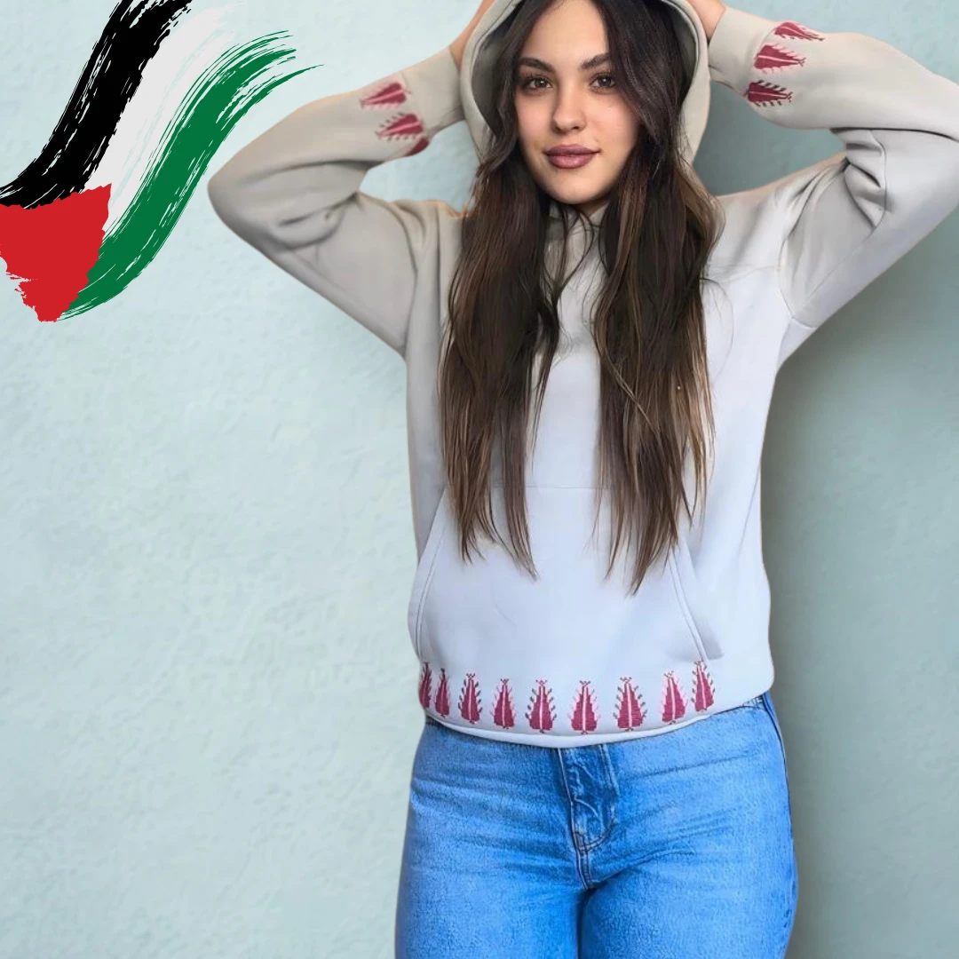 Hand-Embroidered Hoodie – Tailored Fit with Perfect Body Flow – Handmade in Jeru