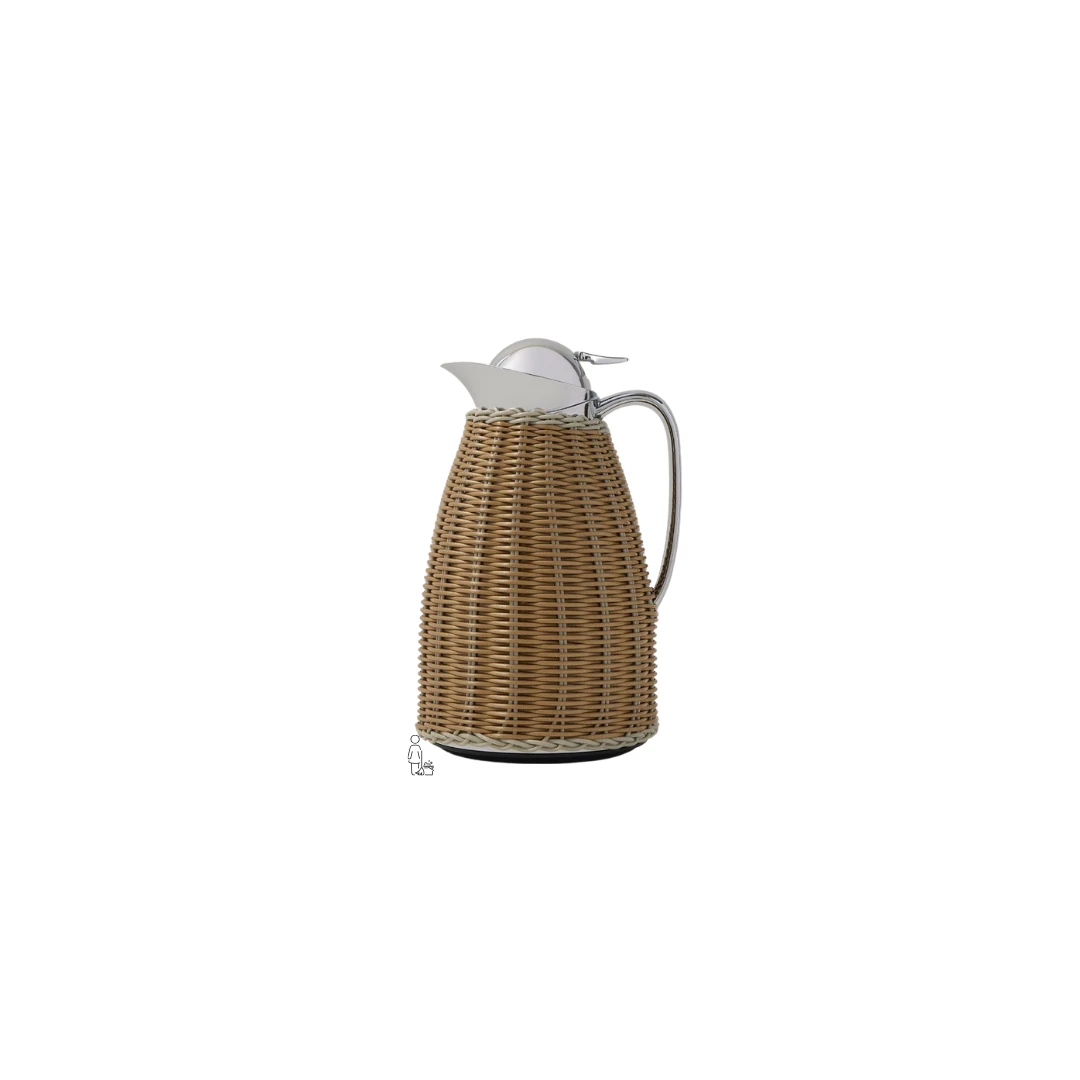 1-Liter Stainless Steel Coffee Pot – Rust-Resistant & Heat-Insulated – Perfect f