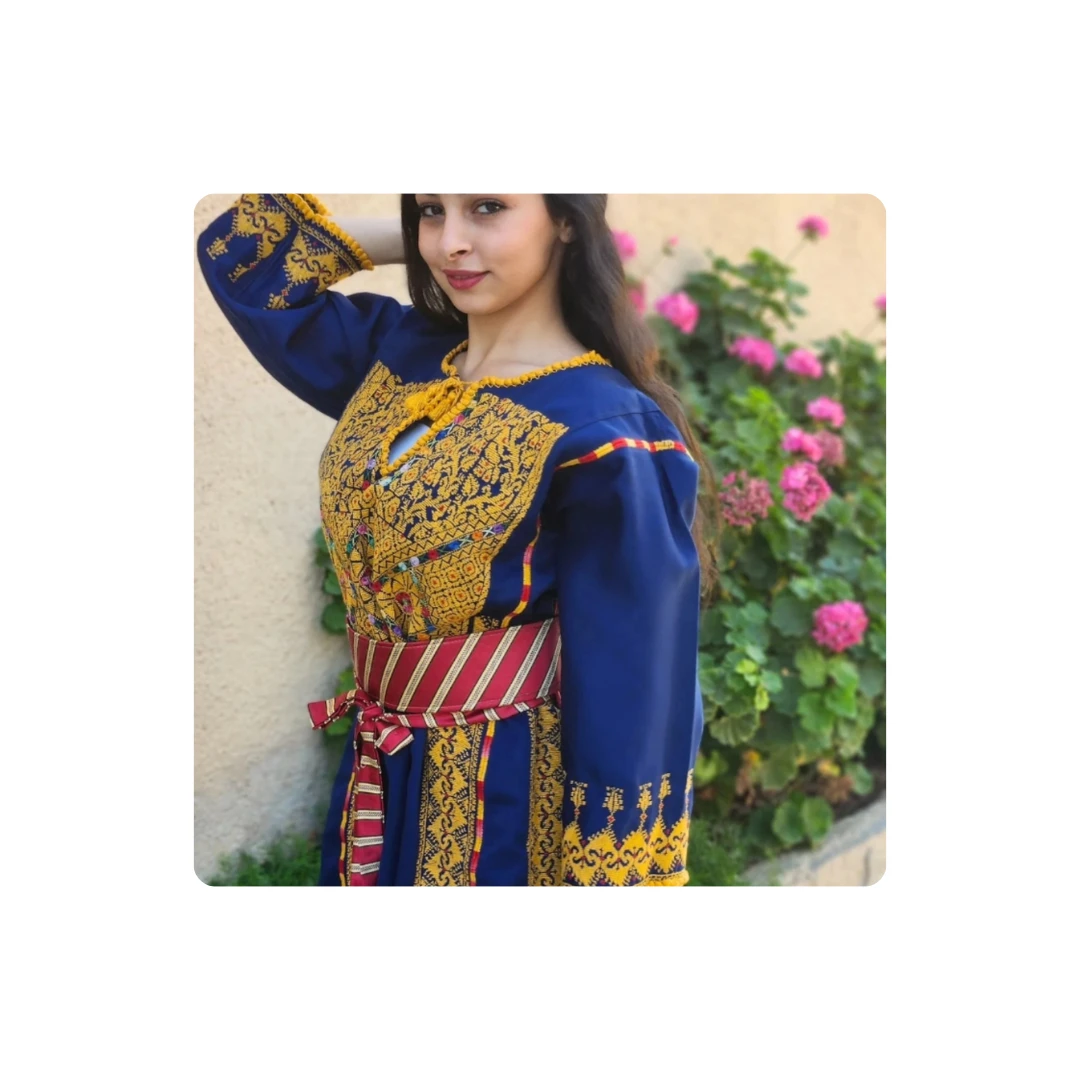 Authentic Hand-Embroidered Palestinian Thobe – From Deir Qaddis & Zeita (West of