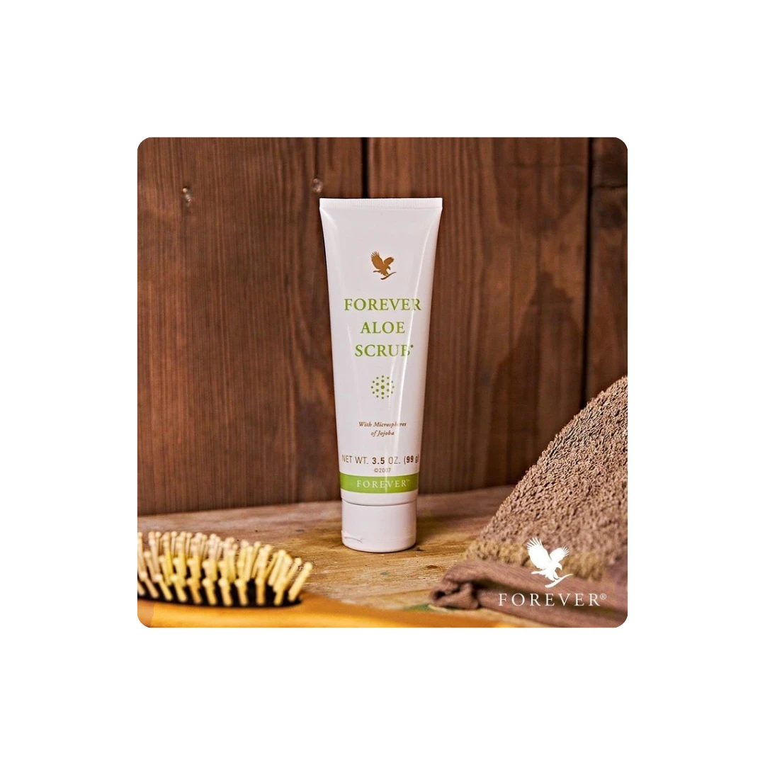 Forever Aloe Scrub® – Natural Exfoliator with Aloe Vera & Jojoba Beads for Gentl