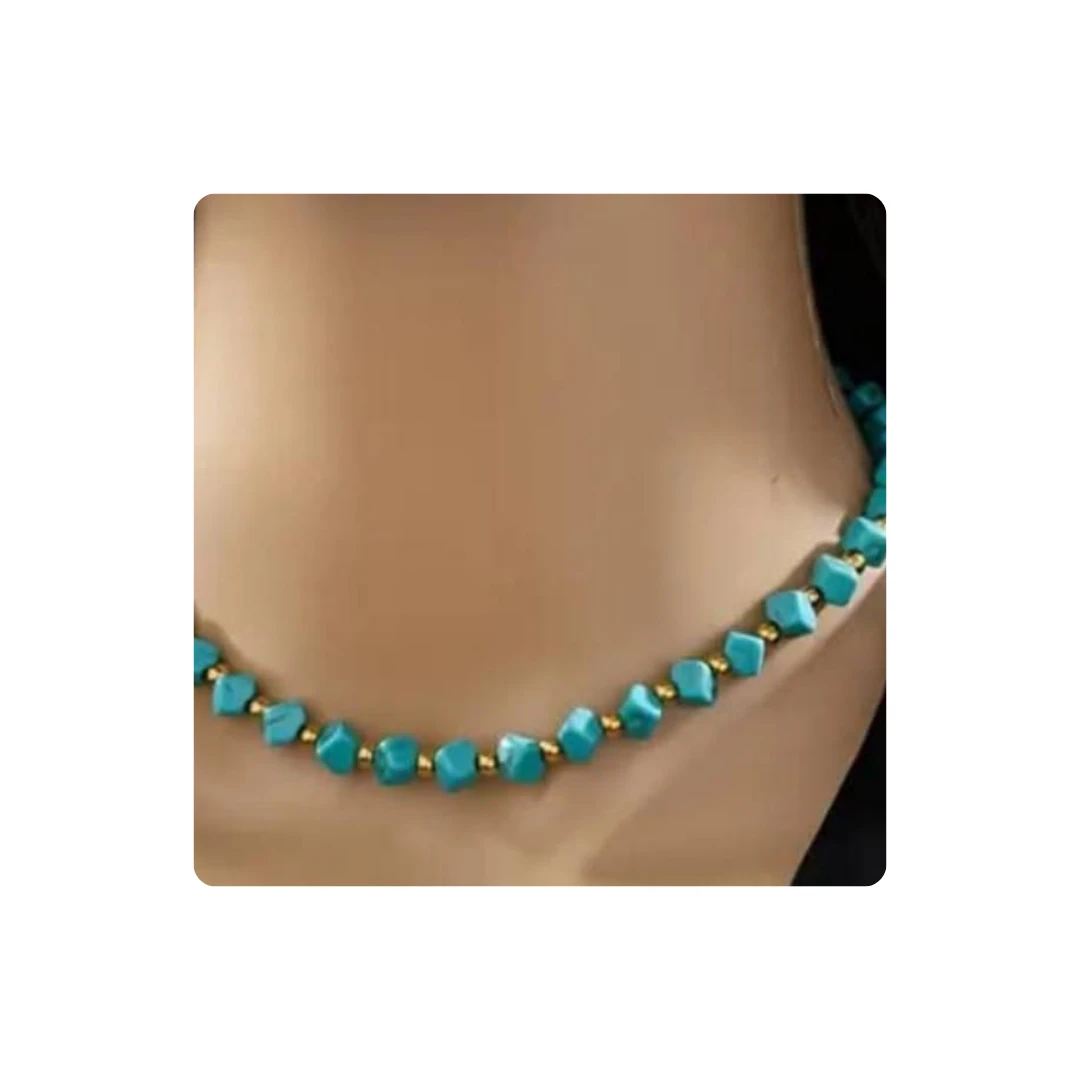 Natural Turquoise Necklace – Elegant Beauty with Genuine Stone