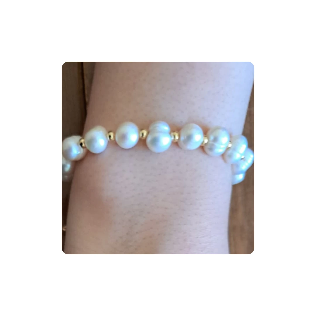 Natural Genuine Pearl Bracelet – Elegant Handmade Design – Perfect Gift for Wome