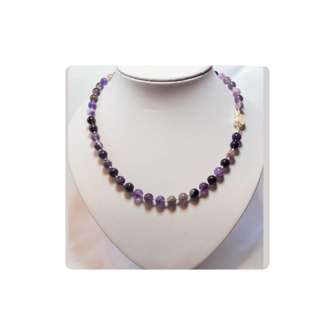 Natural Amethyst Necklace – Genuine Gemstone, Elegant Handmade Design for Men an