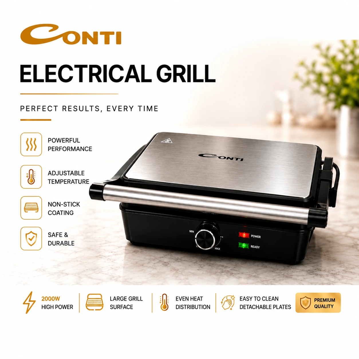 CONTI Sandwich Grill – Practical Grilling with Delicious Results